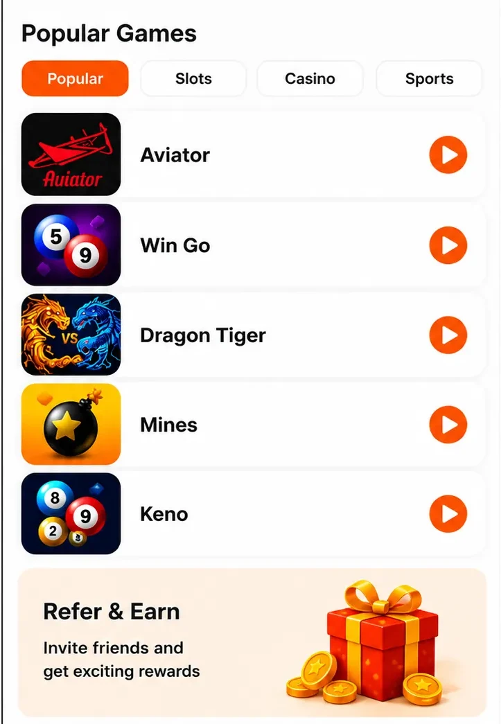 BDG Game referral code