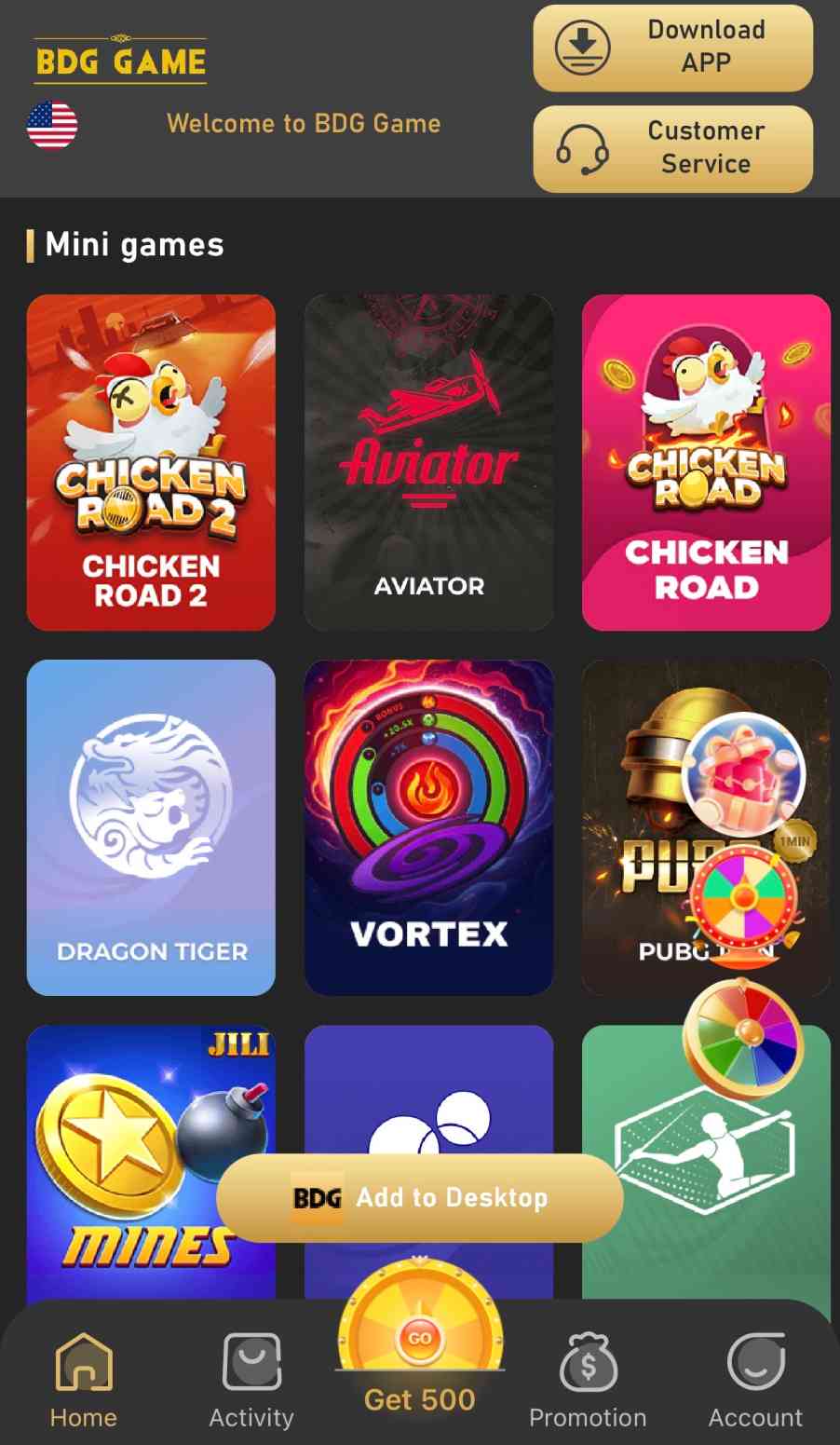 BDG game categories including lottery sports slots and fishing